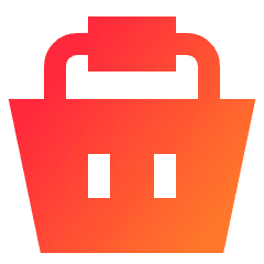 Shopping Basket 1 Icon from Sharp Gradient Set