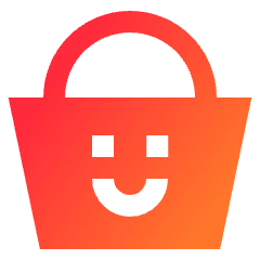 Shopping Basket Emoji Smile Icon from Sharp Gradient Set