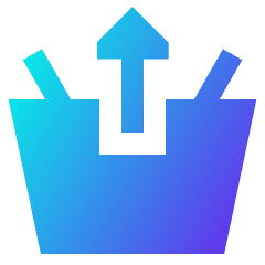 Shopping Basket Remove Icon from Sharp Gradient Set