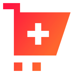 Shopping Cart Add Icon from Sharp Gradient Set