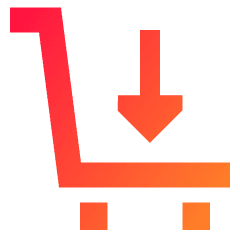 Shopping Cart Load Icon from Sharp Gradient Set