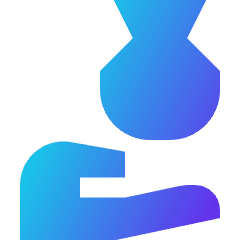 Bag Share Icon from Sharp Gradient Set