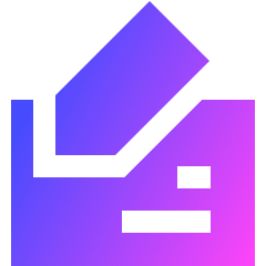 Cashing Check Icon from Sharp Gradient Set