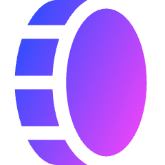 Coin Vertical Icon from Sharp Gradient Set