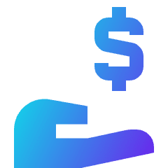 Share Money Dollar Icon from Sharp Gradient Set