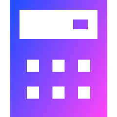 Calculator 1 Icon from Sharp Gradient Set