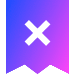 Receipt Cross Icon from Sharp Gradient Set