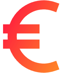 Euro Icon from Sharp Gradient Set