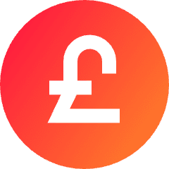 Pound Circle Icon from Sharp Gradient Set