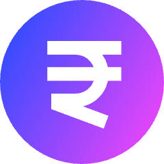 Rupee Circle Icon from Sharp Gradient Set