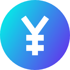 Yuan Circle Icon from Sharp Gradient Set