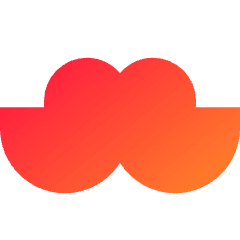 Moustache Icon from Sharp Gradient Set
