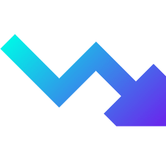 Graph Arrow Decrease Icon from Sharp Gradient Set