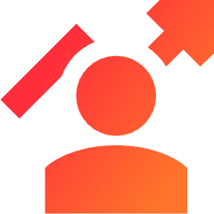 Graph Arrow User Increase Icon from Sharp Gradient Set