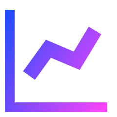 Graph Increase Icon from Sharp Gradient Set
