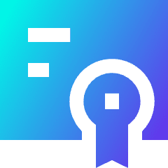 Document Certificate Icon from Sharp Gradient Set