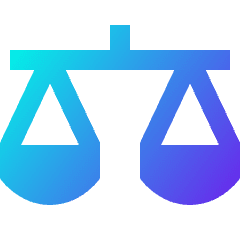 Justice Scale 1 Icon from Sharp Gradient Set
