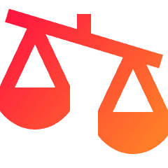 Justice Scale 3 Icon from Sharp Gradient Set