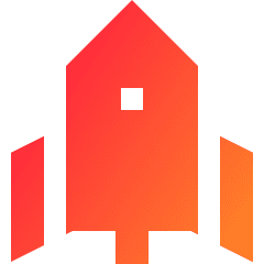 Rocket Icon from Sharp Gradient Set