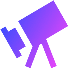 Telescope Icon from Sharp Gradient Set