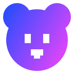 Bear Icon from Sharp Gradient Set