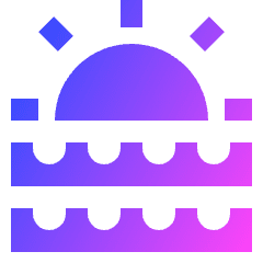Sunset Icon from Sharp Gradient Set
