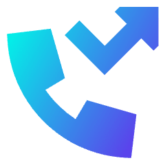 Missed Call Icon from Sharp Gradient Set