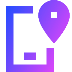 Phone Location Icon from Sharp Gradient Set