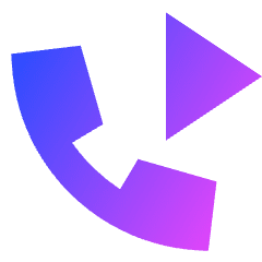 Phone Play Icon from Sharp Gradient Set