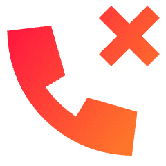 Reject Call Icon from Sharp Gradient Set