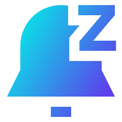 Notification Alarm Snooze Icon from Sharp Gradient Set