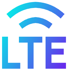 Cellular Network Lte Icon from Sharp Gradient Set
