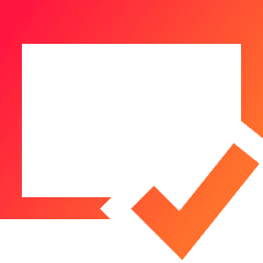 Browser Check Icon from Sharp Gradient Set