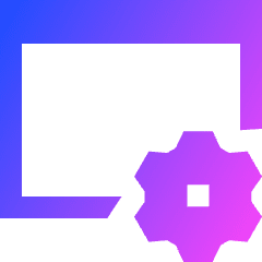 Browser Setting Cog Icon from Sharp Gradient Set
