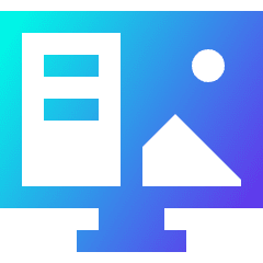 Code Monitor 2 Icon from Sharp Gradient Set