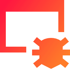 Bug Virus Browser Icon from Sharp Gradient Set