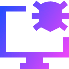 Bug Virus Monitor Icon from Sharp Gradient Set