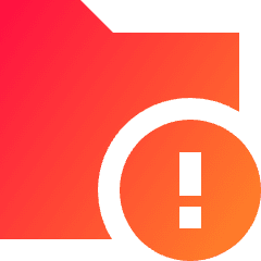 Threat Folder Icon from Sharp Gradient Set
