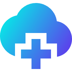 Cloud Add Icon from Sharp Gradient Set