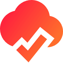 Cloud Check Icon from Sharp Gradient Set