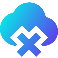 Cloud Delete Icon from Sharp Gradient Set