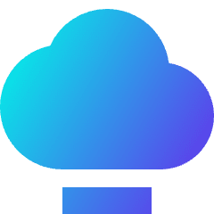 Cloud Remove Icon from Sharp Gradient Set