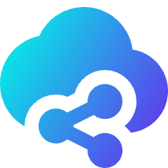 Cloud Share Icon from Sharp Gradient Set