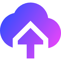Cloud Upload Icon from Sharp Gradient Set
