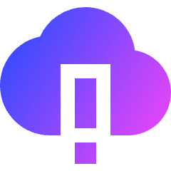 Cloud Warning Icon from Sharp Gradient Set