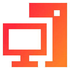 Computer Pc Desktop Icon from Sharp Gradient Set