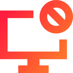 Desktop Block Icon from Sharp Gradient Set