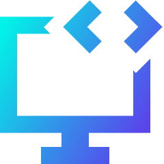 Desktop Code Icon from Sharp Gradient Set