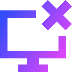 Desktop Delete Icon from Sharp Gradient Set