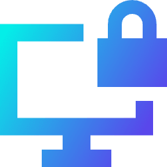 Desktop Lock Icon from Sharp Gradient Set